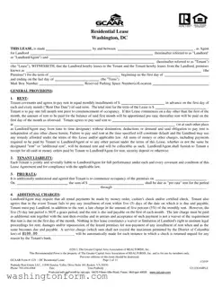 Fill Out Your Washington Dc Residential Lease Agreement Form