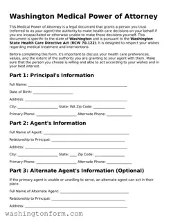 Attorney-Approved Washington Medical Power of Attorney Document