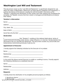 Attorney-Approved Washington Last Will and Testament Document