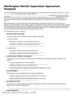 Attorney-Approved Washington Marital Separation Agreement Document