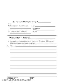 Fill Out Your Washington State Declaration Form